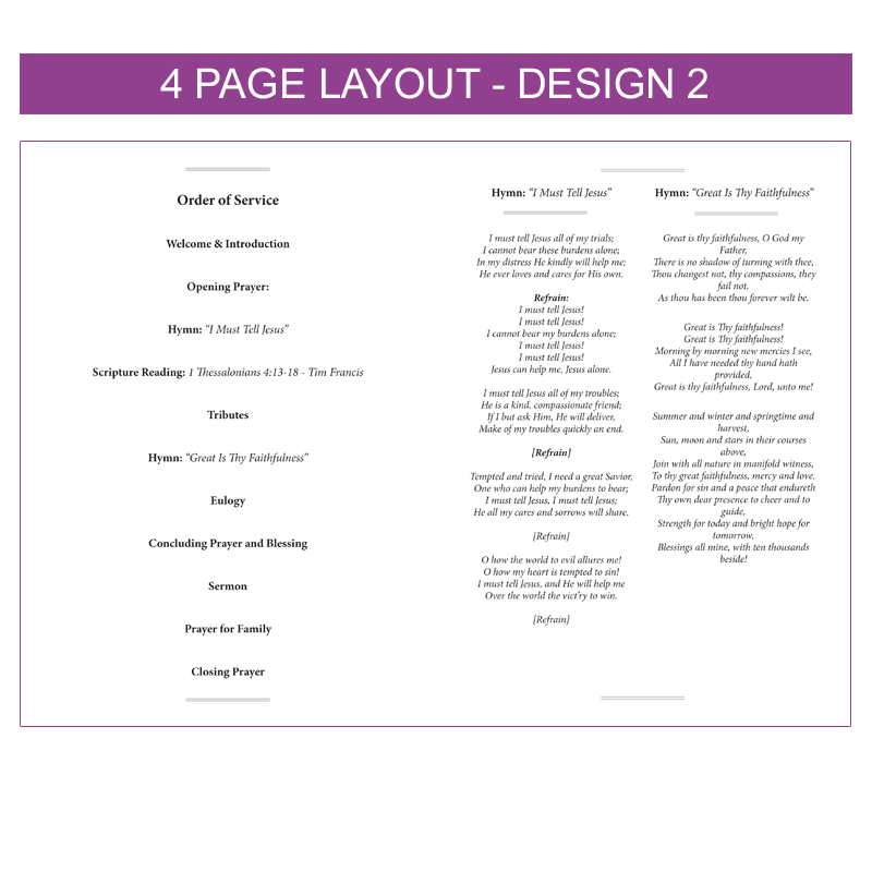 4 Page Layout - Design 2